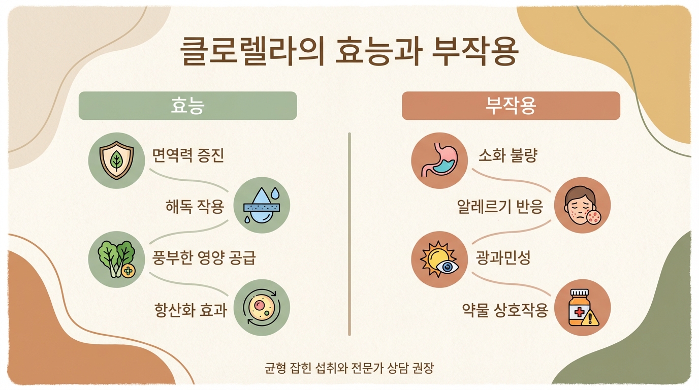 클로렐라 효능부작용 엽록소 가득한 섭취법과 주의사항